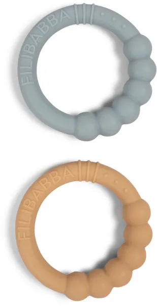 Anneau de dentition en silicone lot de 2 - vert silt