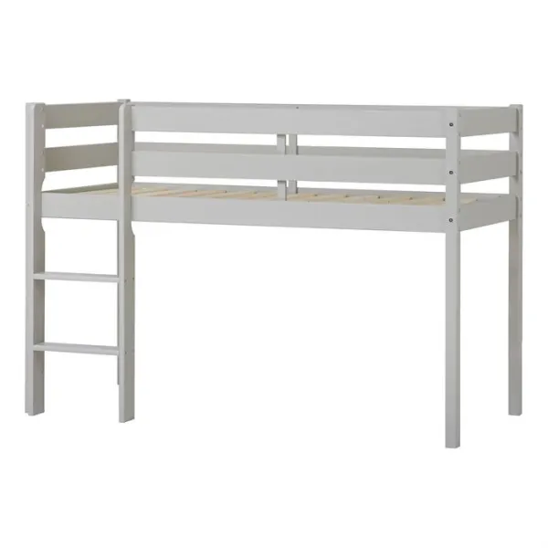 Hoppekids ECO Comfort lit mi-hauteur 90x200 cm - Gris Colombe